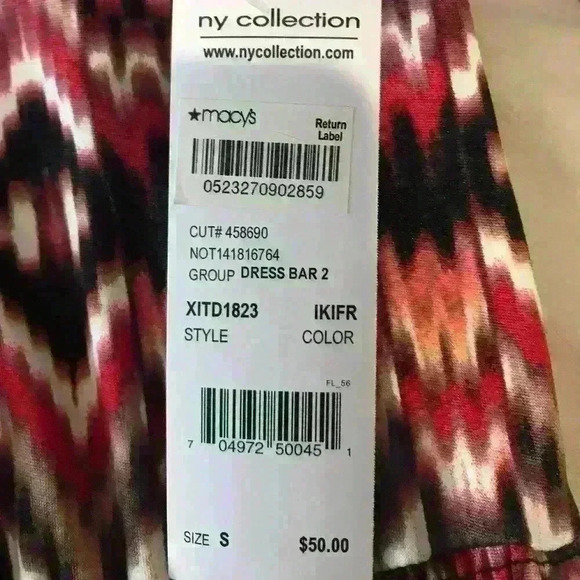 NWT NY Collection Embellished V Neck Midi Dress - Picture 5 of 5